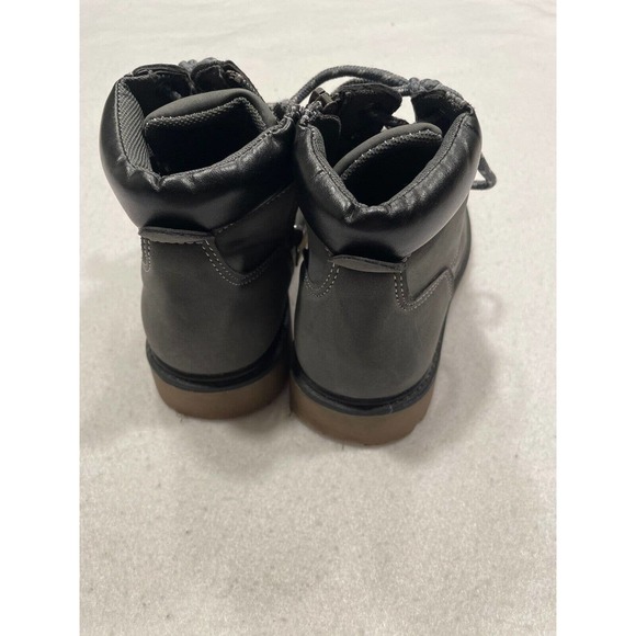 Kids Toddler Boots Size US 1 EU32 JP20 Gray Classic Lace Up Side-Zipper Lug Sole - Picture 9 of 9